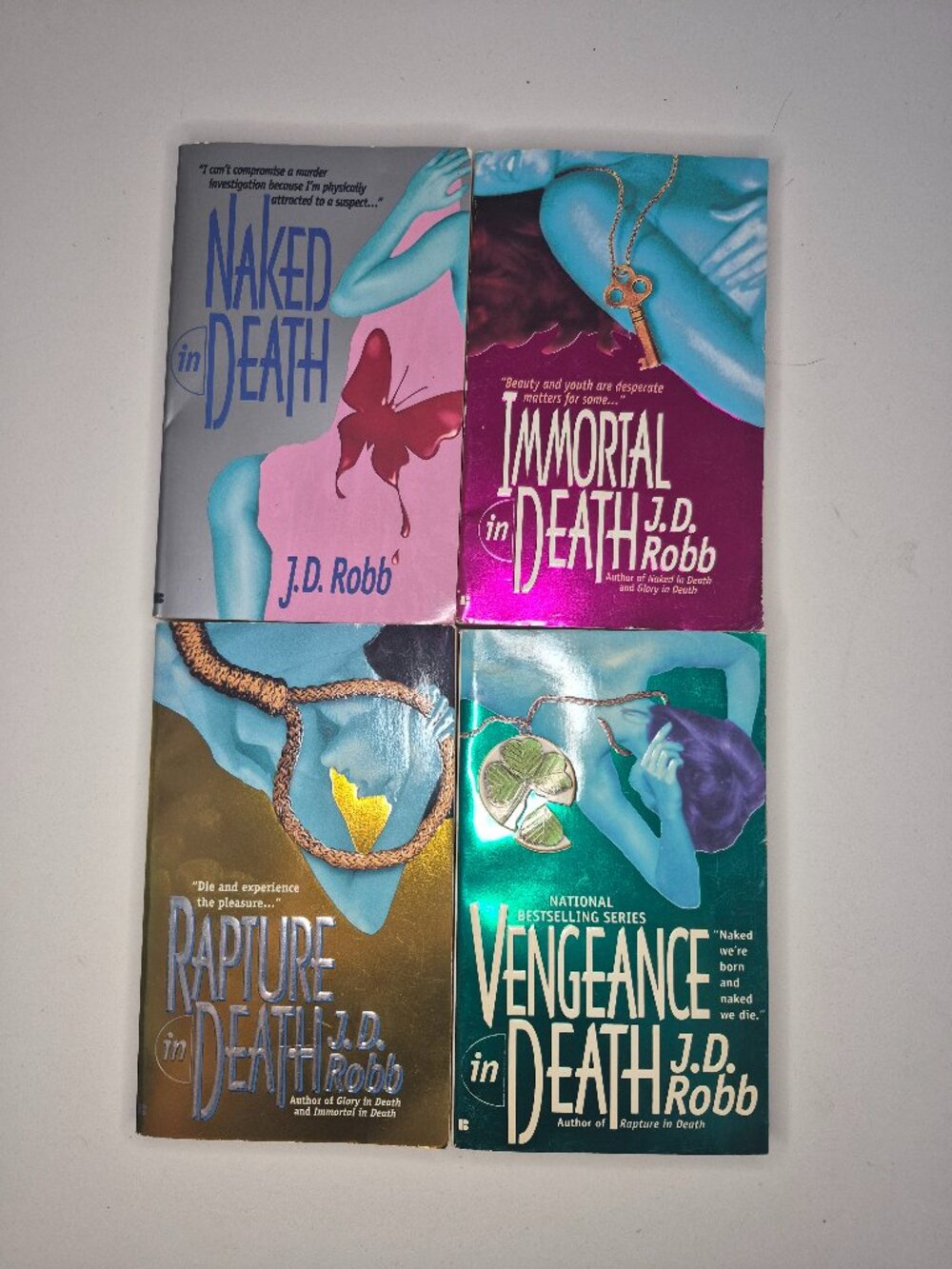 J.D. Robb In Death Series Crime Lot of 4 Vintage Paperback by Nora Roberts